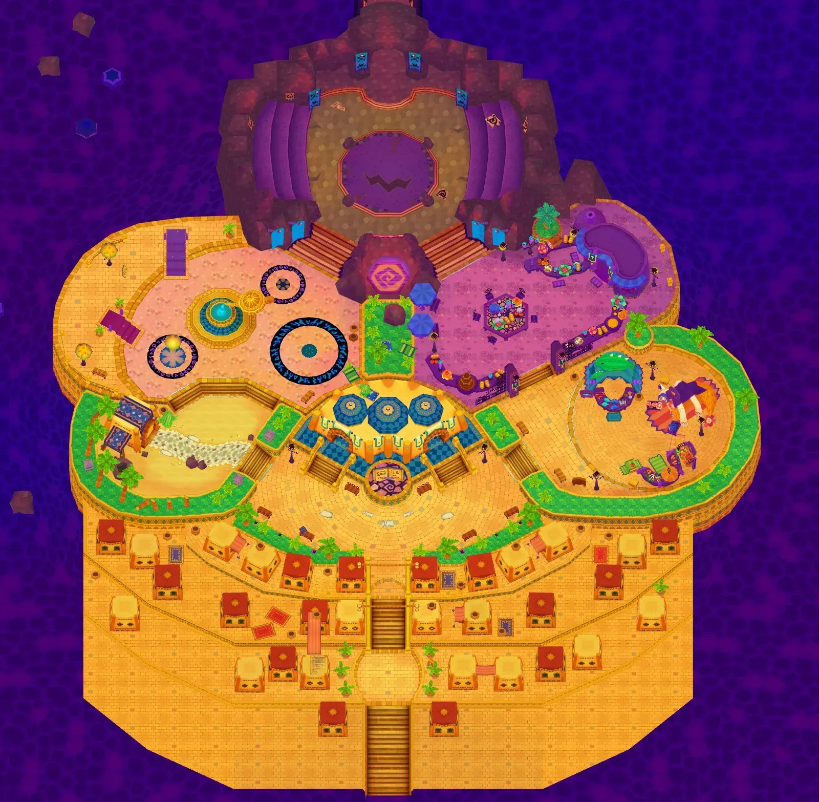 Al Maajik Spelltown seen from above