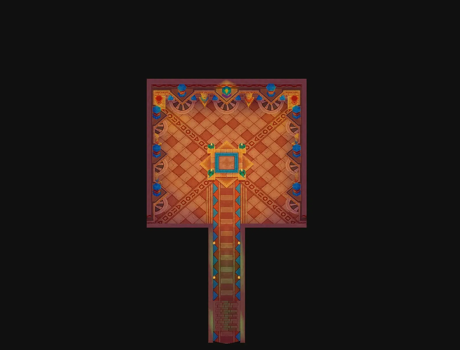Ancient Ruins - Treasure Chamber seen from above