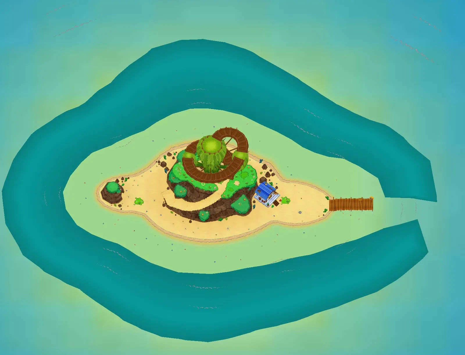 Cacto Cove seen from above