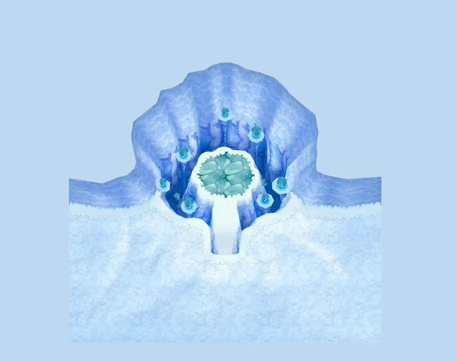 Cave of Ice seen from above