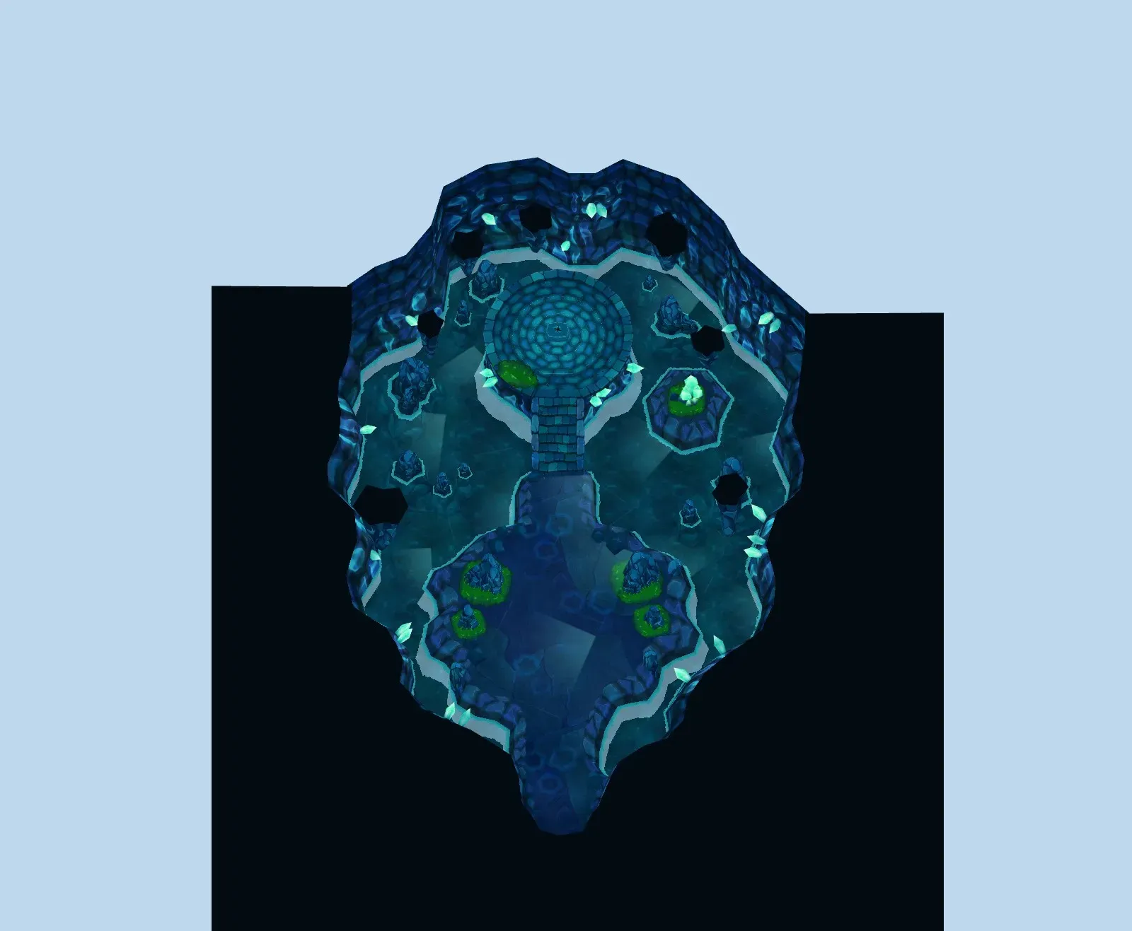 Cave of the Talking Sword seen from above