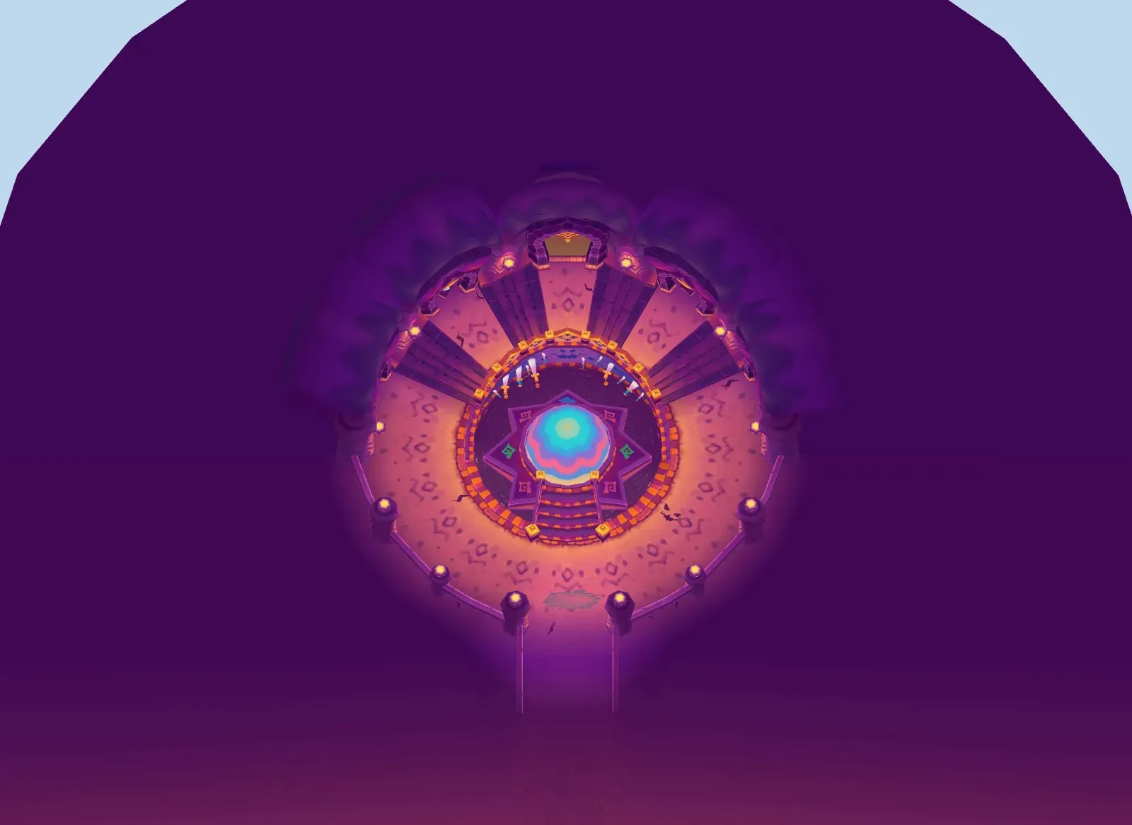 Dark Sultan's Fortress - Hall seen from above