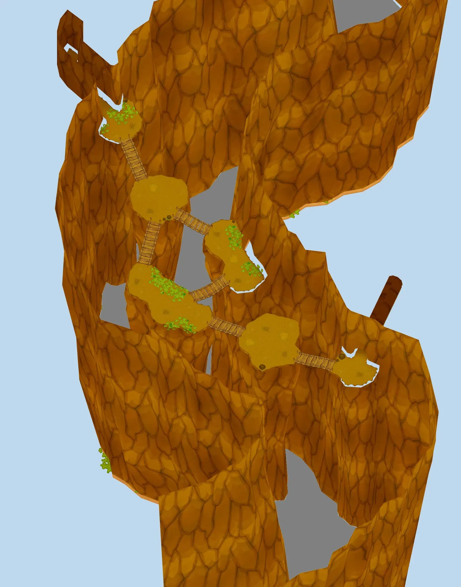 Desertward Ravine seen from above