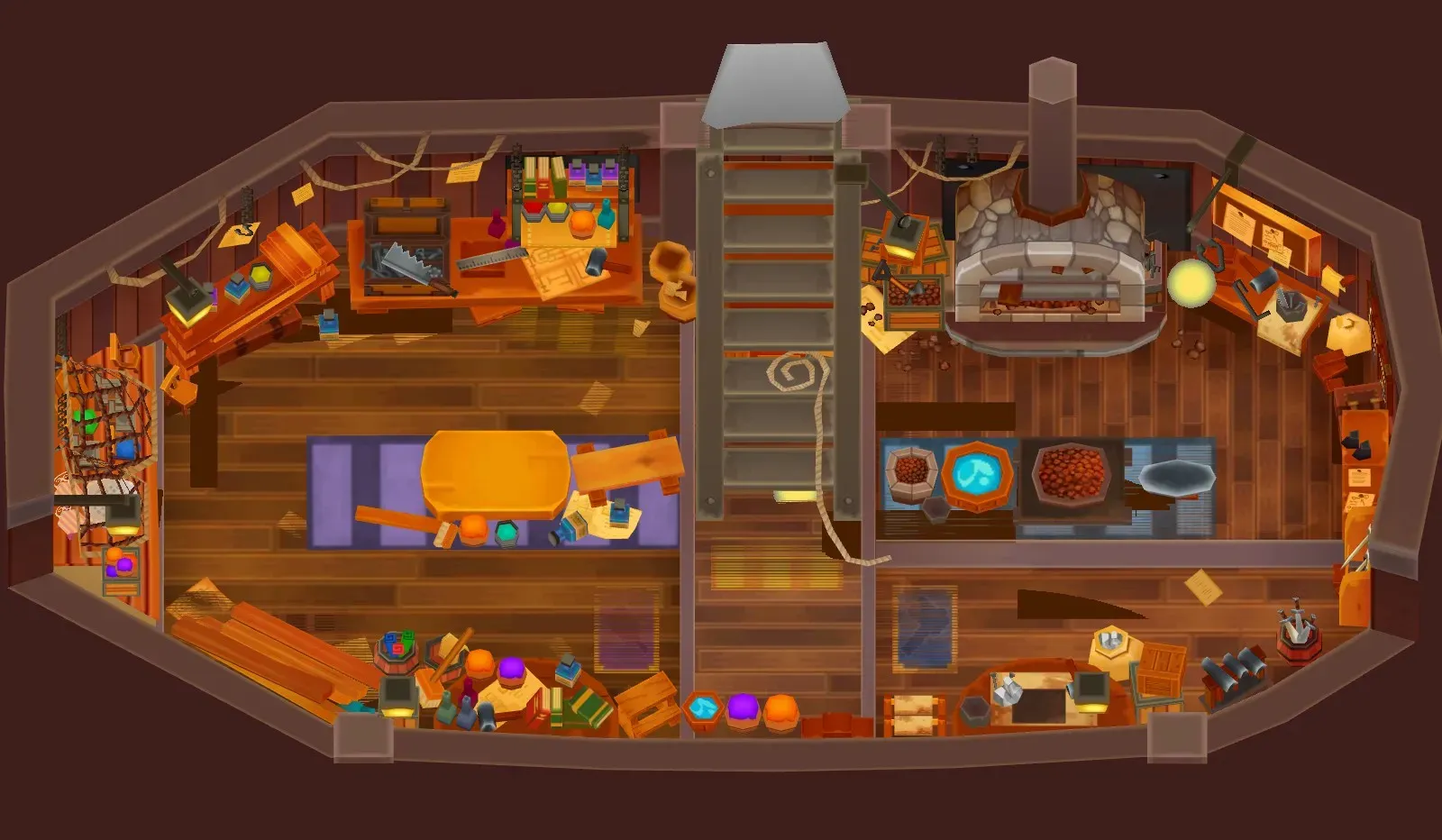 Floating Workshop seen from above