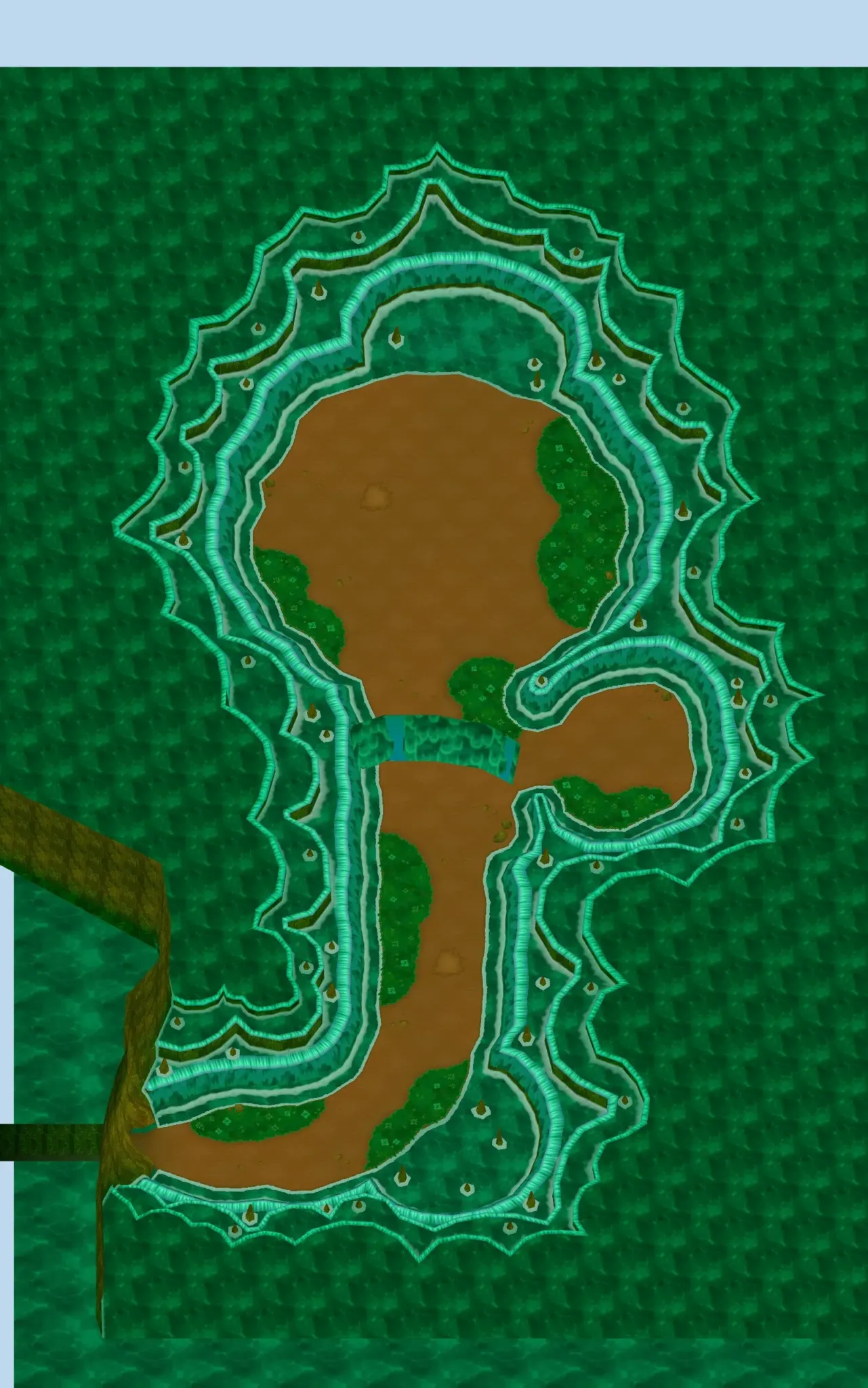 Jade Waterfall seen from above