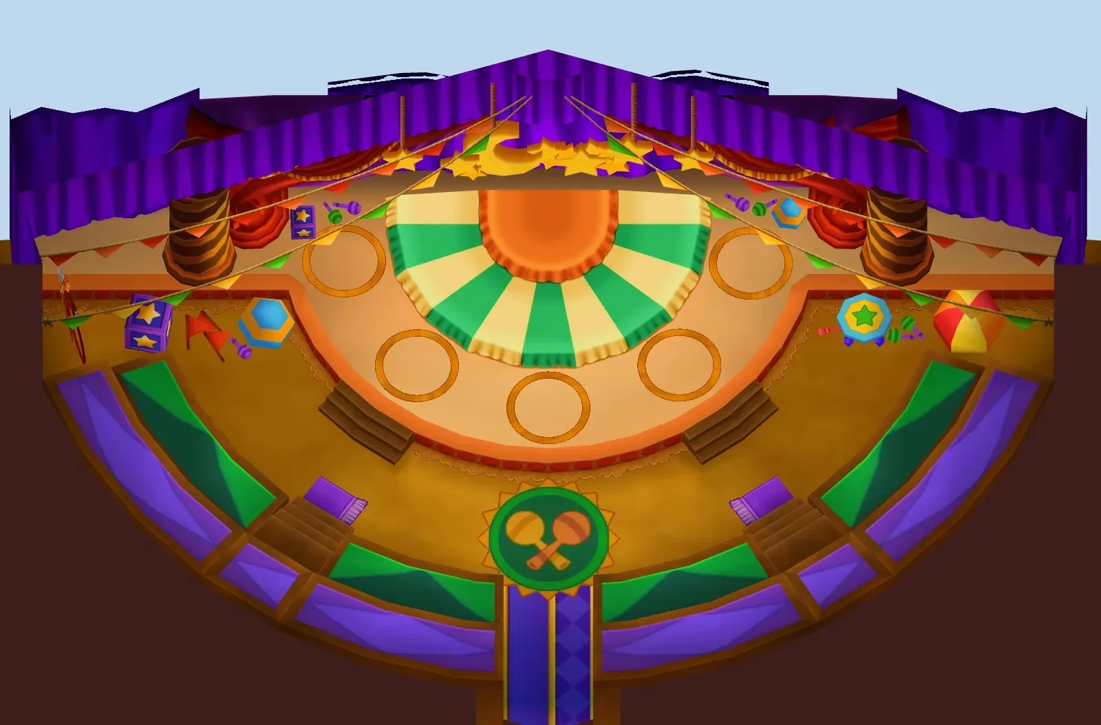Marcel's Playhouse seen from above
