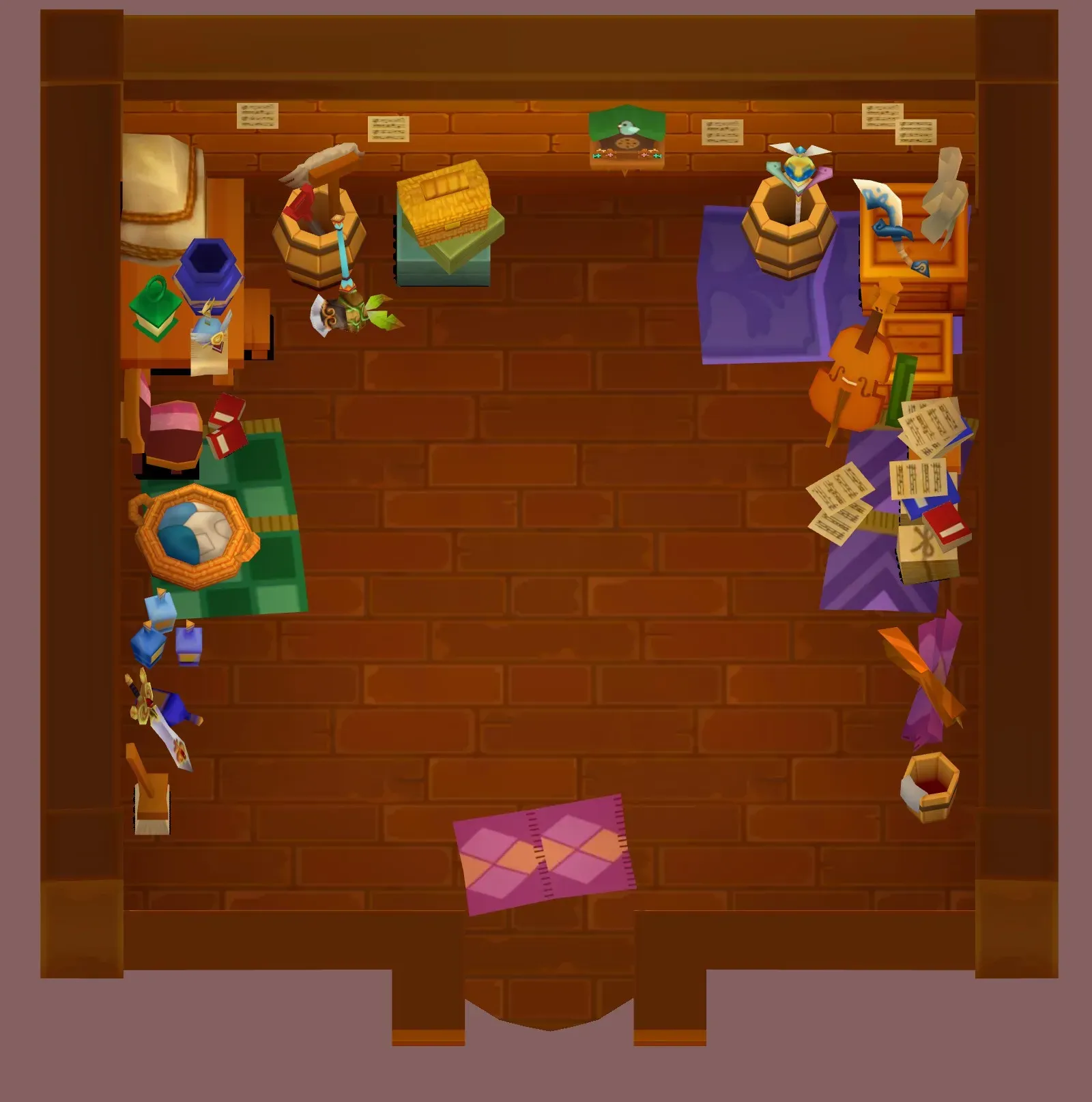 Pam's Storage Room seen from above