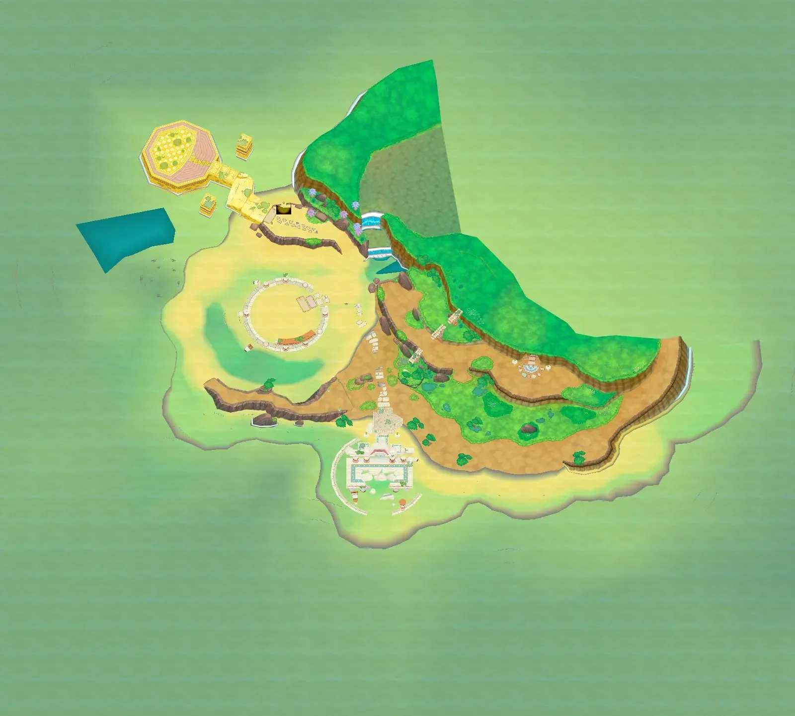 Penguin Beach seen from above
