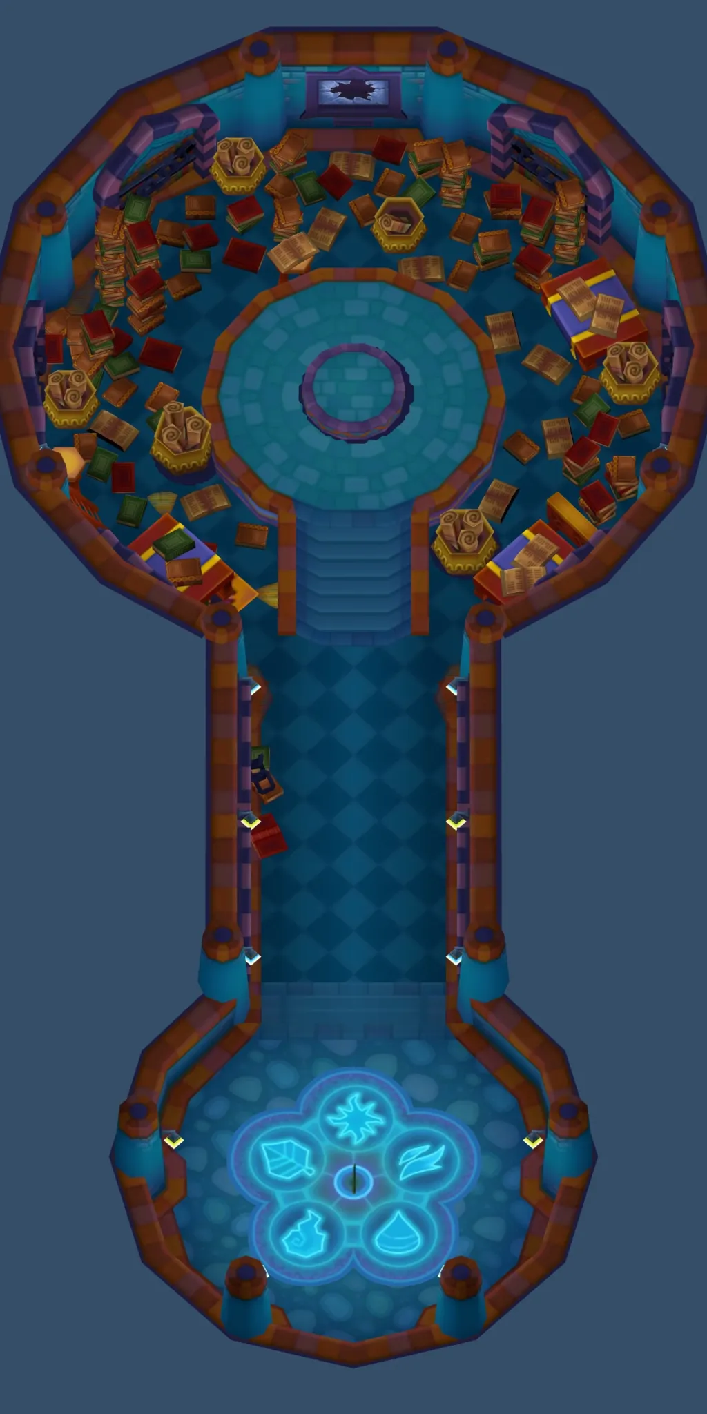 Repository of Forbidden Books seen from above