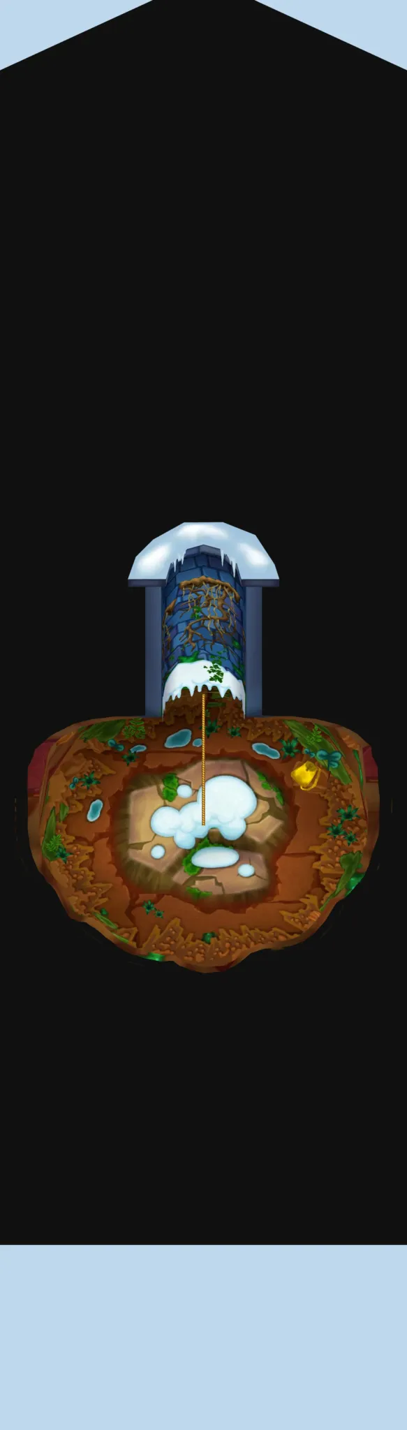 Royal Cabin Well seen from above