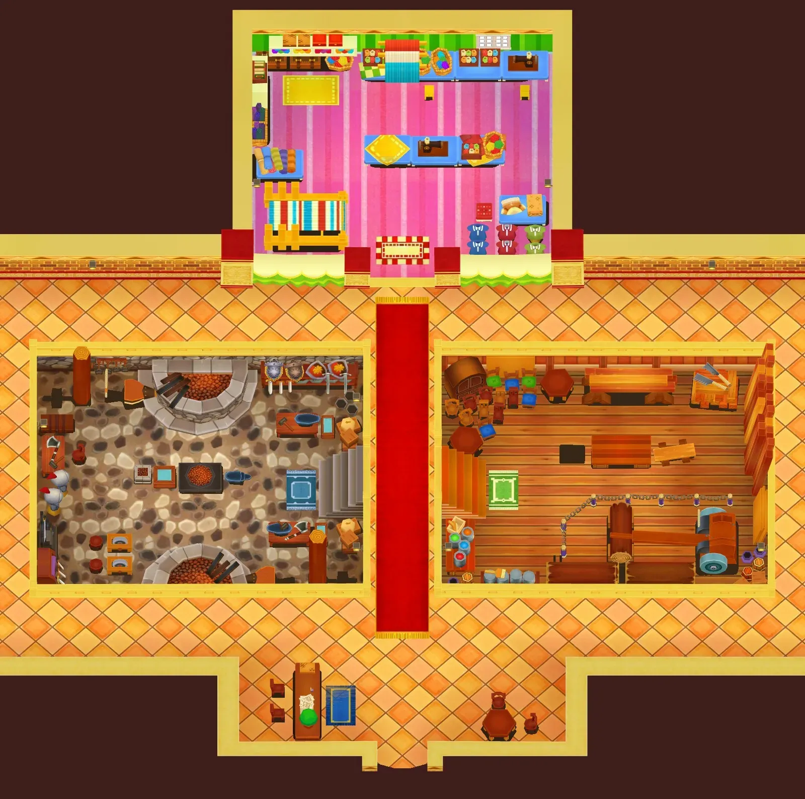 Royal Castele Workshop seen from above