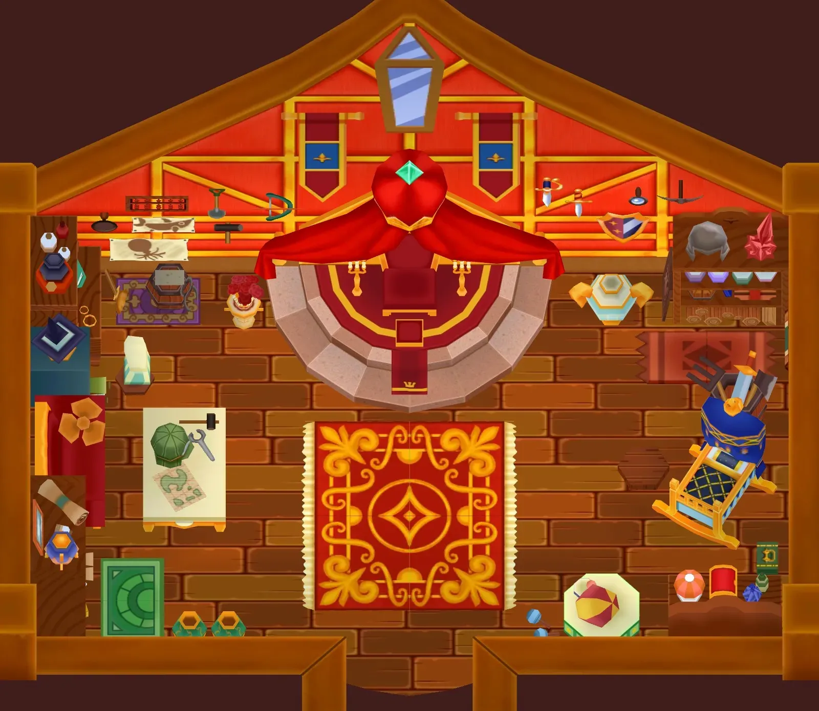 The Crowned Champion's House seen from above