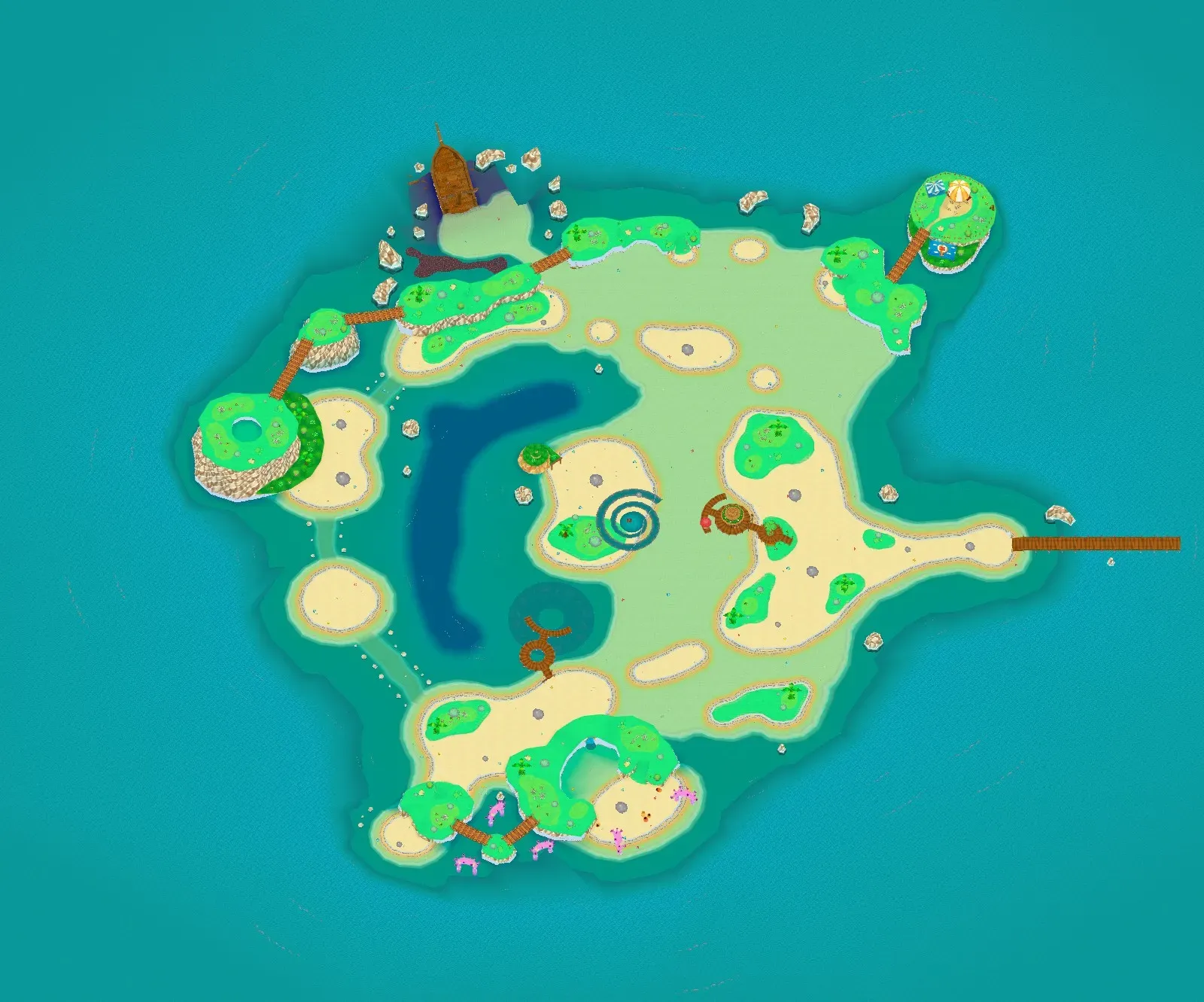 Tortuga Archipelago seen from above