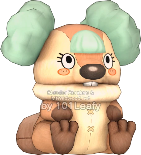 Fluffy Beaver Doll